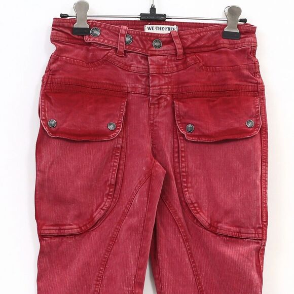 Free People We The Free Hot In It Moto pants Utility Classic Straight XS0 285601 - Picture 6 of 8